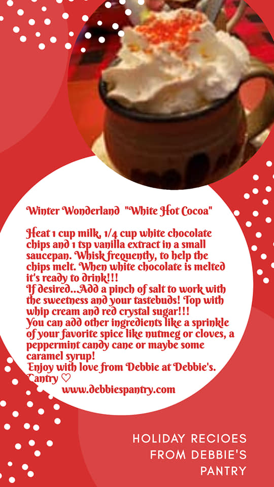 Winter Wonderland Holiday Recipe "White Chocolate Hot Cocoa"