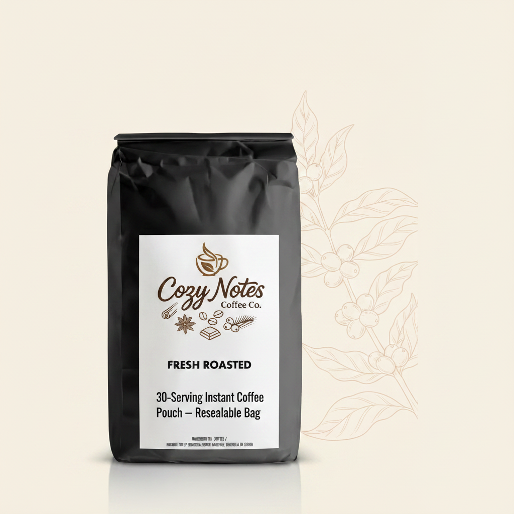 Instant Coffee 30-Serving Resealable Pouch — The Quick Note by Cozy Notes