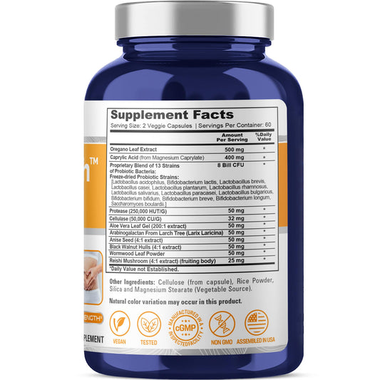 NusaPure CandiHealth Complex (Non-GMO, Vegan) 120 Veggie Capsules
