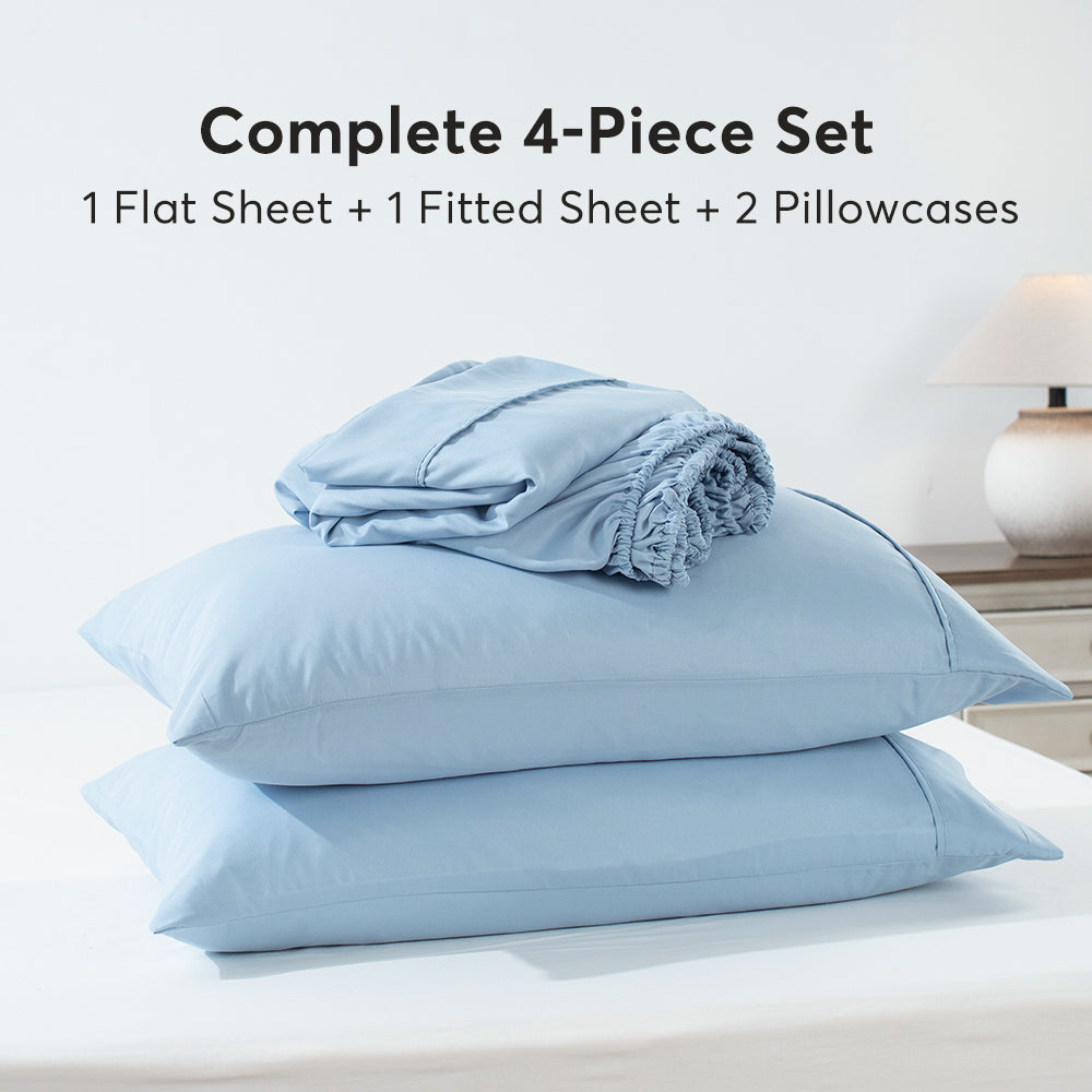 Kasentex Summer Soft Sheet Bedding Set in Deep Pocket, Hypoallergenic and Breathable, Room Decor, Graduation Gifts