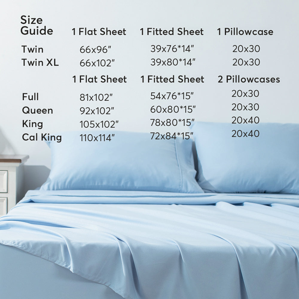 Kasentex Summer Soft Sheet Bedding Set in Deep Pocket, Hypoallergenic and Breathable, Room Decor, Graduation Gifts