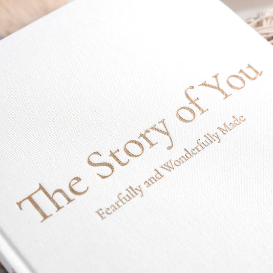 The Story of You: Fearfully and Wonderfully Made (Forest Friends) - Linen Baby Keepsake Book with Storage Box
