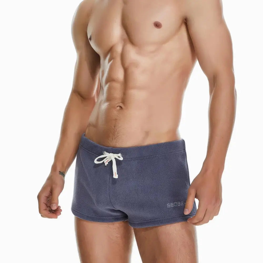 SEOBEAN Men’s Polar Fleece Lounge & Gym Shorts – Soft Sleepwear & Activewear