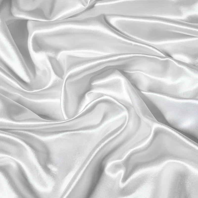 Solid Satin Fitted Sheet - No Pillowcase Ultra Soft & Wrinkle Resistant Bed Cover for Mattress Deep Pocket Design